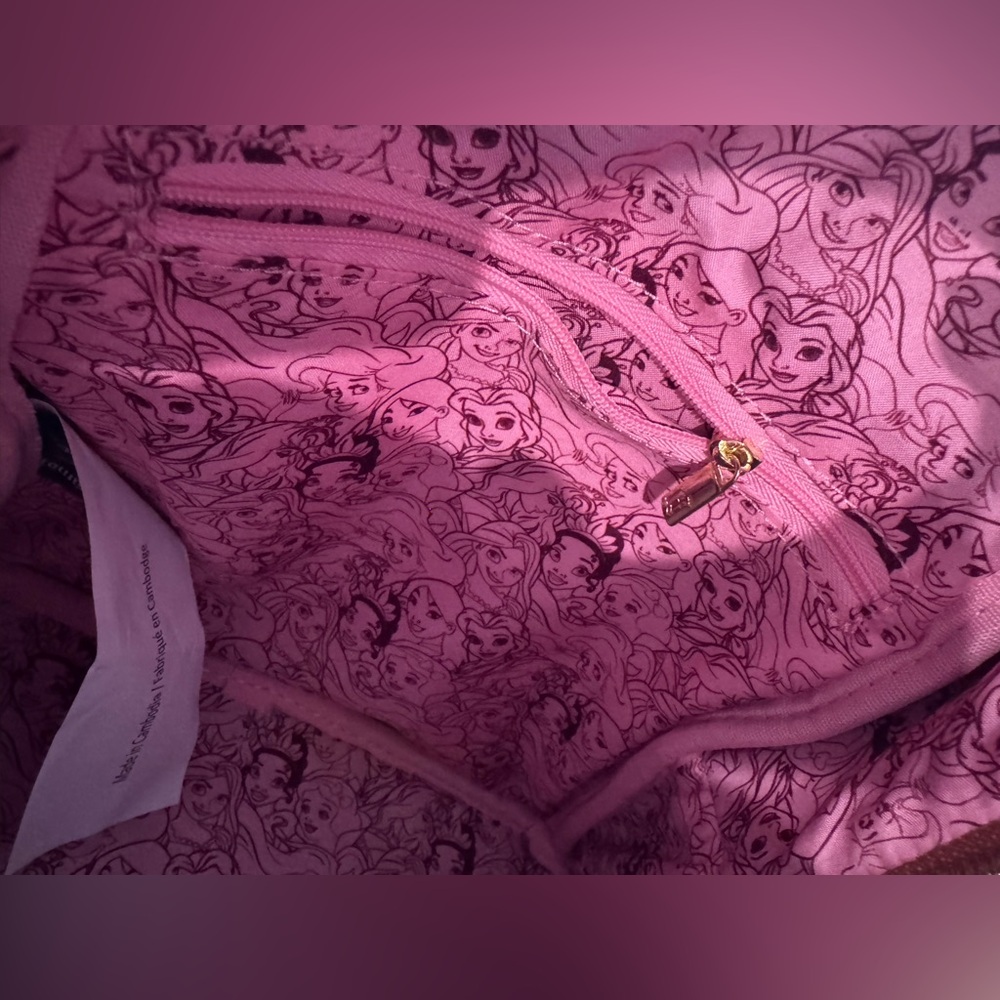 Loungefly Cream Mini Backpack with Pink & Purple Floral Print - Picture 7 of 11